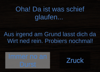 Fehlermeldung Servererror